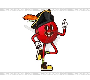 Cartoon groovy cranberry berry corsair character - vector clip art
