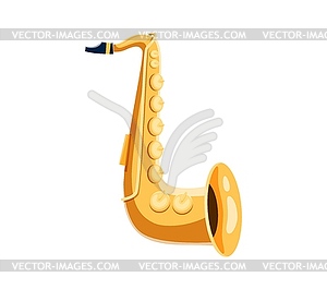 Saxophone musical instrument font L letter - vector clipart / vector image