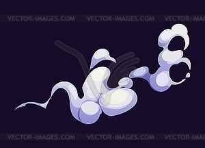 Carto smoke cloud drifts effortlessly - vector image