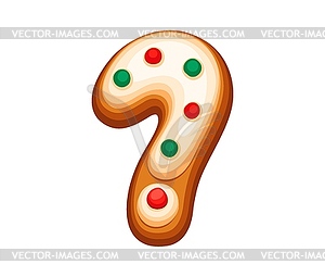 Biscuit Question mark as gingerbread cookie - vector clipart / vector image