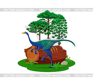 Garudimimus prehistoric dinosaur reptile character - vector clipart / vector image