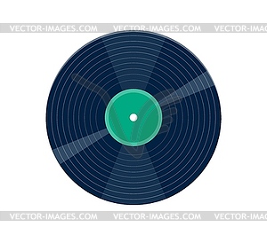 Vinyl record musical equipment font 0 digit symbol - vector clipart