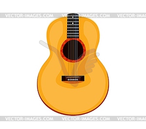 Acoustic guitar musical instrument font 8 digit - vector clipart