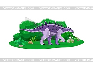 Struthiosaurus prehistoric dino cartoon character - vector clipart