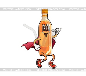 Groovy cartoon Halloween Mexican mezcal character - vector image