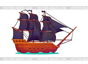 Buccaneer pirate historical frigate sail ship - vector image