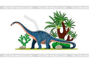 Shunosaurus prehistoric dinosaur sauropod reptile - vector clip art