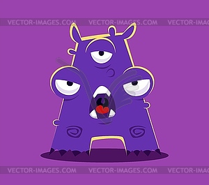 Halloween font letter funny monster character - vector clip art