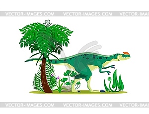 Dinosaur, cartoon prehistoric lizard, Kileskus - vector image