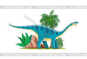 Cartoon Lufengosaurus dinosaur cute character - vector clipart