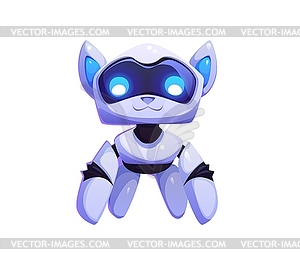 Cartoon futuristic robot mascot dog character - royalty-free vector clipart