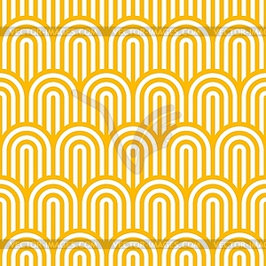 Yellow pasta noodles, ramen pattern background - color vector clipart