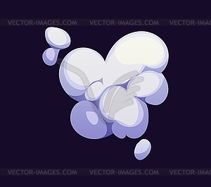 Smoke cloud, cartoon puff effect, comic fume blow - vector image