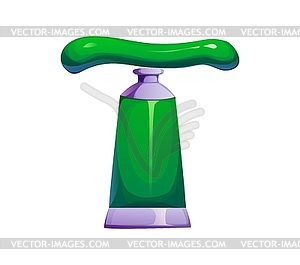 School education font paint tube T letter - vector clipart