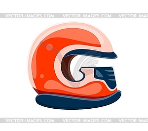 Cartoon letter G font styled as motorcycle helmet - vector clip art