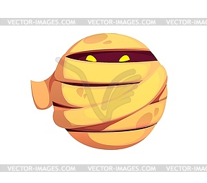Cartoon egyptian font mummy head o letter - vector clipart / vector image