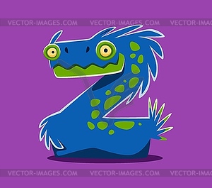 Halloween font letter Z cute monster character - vector EPS clipart