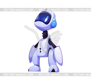 Futuristic monkey robot character, animal mascot - vector clipart