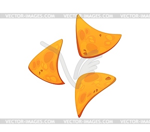 Cartoon nachos, fast food tex mex snack - royalty-free vector clipart
