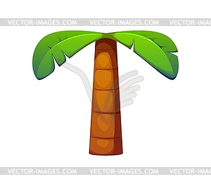 Cartoon egyptian font palm tree T letter - vector image