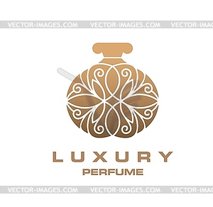 Luxury perfume emblem for premium fragrance brand - vector image
