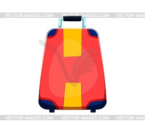 Travel font, summer type, letter H as luggge bag - vector image