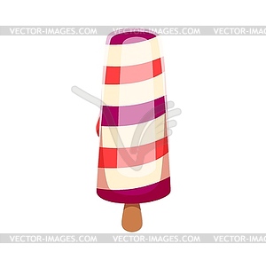 Летний шрифт letter I ice cream, шрифт для каникул - векторизованное изображение