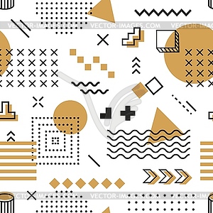 Hipster Memphis seamless pattern tile background - vector image