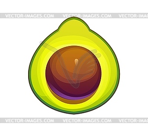 Cartoon Mexican font avocado letter - vector clipart