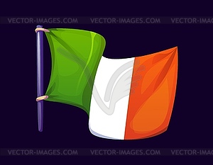 St Patrick day and Irish holiday, Ireland flag - vector clip art