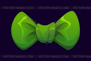 St Patrick day and Irish holiday green bow tie - vector clip art