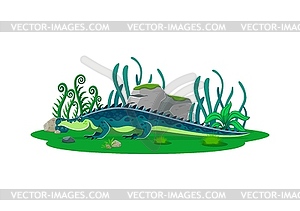 Dinosaur, prehistoric lizard Sarcosuchus animal - vector EPS clipart