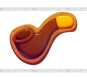 St Patrick holiday cookie in shape of tobacco pipe - stock vector clipart