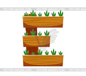 Farm font cartoon type, agriculture harvest letter - vector clipart / vector image