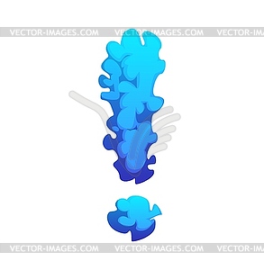 Cartoon underwater font coral exclamation mark - vector image