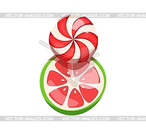 Pastry dessert font lollipop candy digit 8 eight - vector image