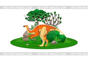 Probactrosaurus prehistoric dinosaur character - vector EPS clipart