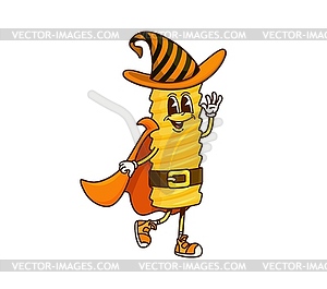 Halloween mage pasta groovy funny character - vector clipart