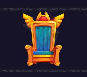Majestic throne ancient Egypt game icon, asset - vector image