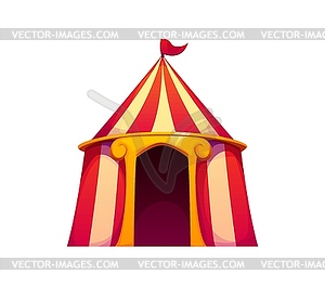 Cartoon letter as vibrant circus marquee tent - vector EPS clipart