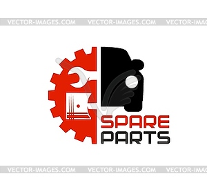 Automobile vehicle repair service spare part icon - vector clip art