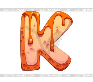 Dessert font, sweet candy type of confectionery - vector clipart