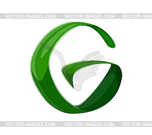 Healthcare cartoon font bandage letter G - vector clip art