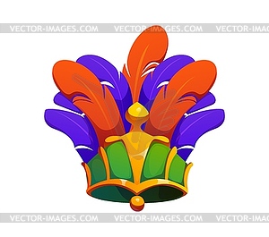 Cartoon decorative crown for brazil carnival party - vector clip art