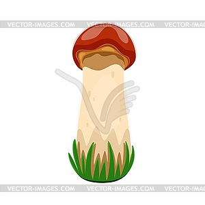 Autumn farming font typeset mushroom letter I - vector clipart / vector image