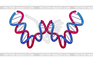 Medicine font type, DNA molecule letter W - vector clipart / vector image