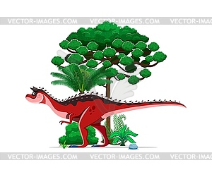Carnotaurus prehistoric dinosaur reptile character - vector image