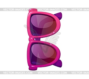 Summer vacation cartoon font sunglasses letter B - vector clipart
