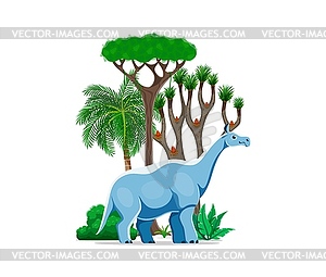 Prehistoric indricotherium mammal animal character - vector clip art