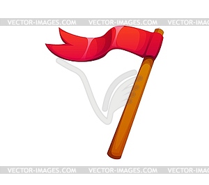 Cartoon circus font number seven with red ribbon - vector clipart